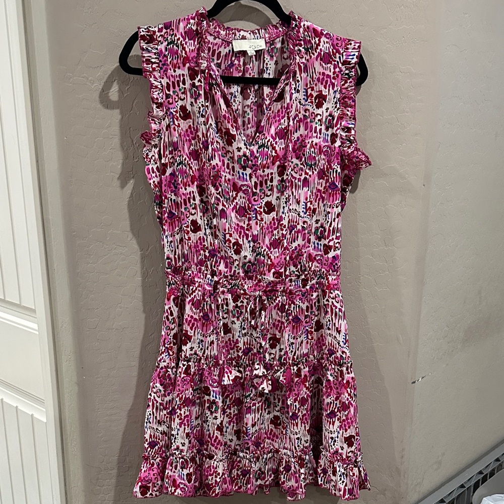 Pinch Pink and White Abstract Mini Dress - Picture 2 of 5